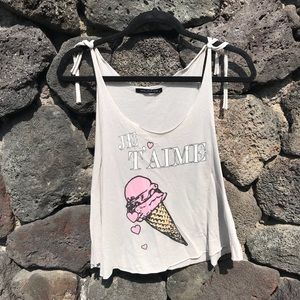 Wildfox Je Taime Ice Cream Tank